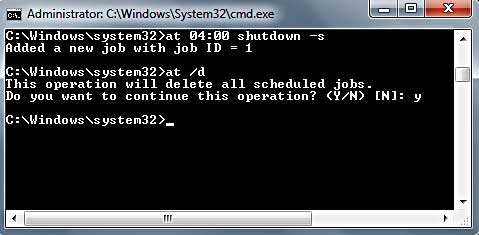 windows 7 shutdown timer command